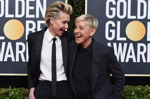 Portia de Rossi and Ellen DeGeneres walk the red carpet before the Golden Globe Awards on Sunday, January 5. <a href="http://www.cnn.com/2020/01/03/entertainment/gallery/ellen-degeneres/index.html" target="_blank">DeGeneres</a> received the Carol Burnett Award during the show. The award is presented annually to a person who has made "outstanding contributions to the television medium on or off the screen."