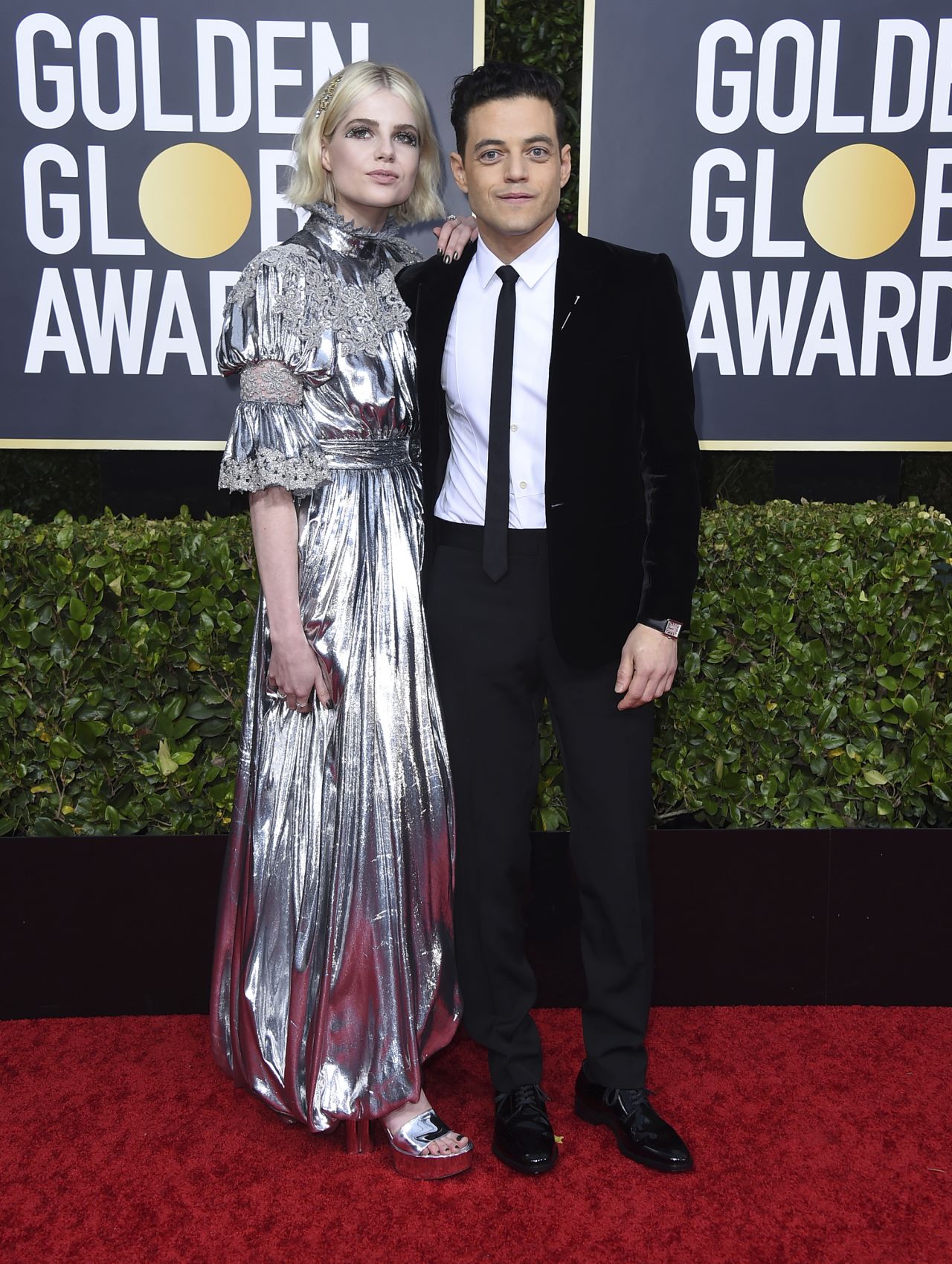 Lucy Boynton and Rami Malek