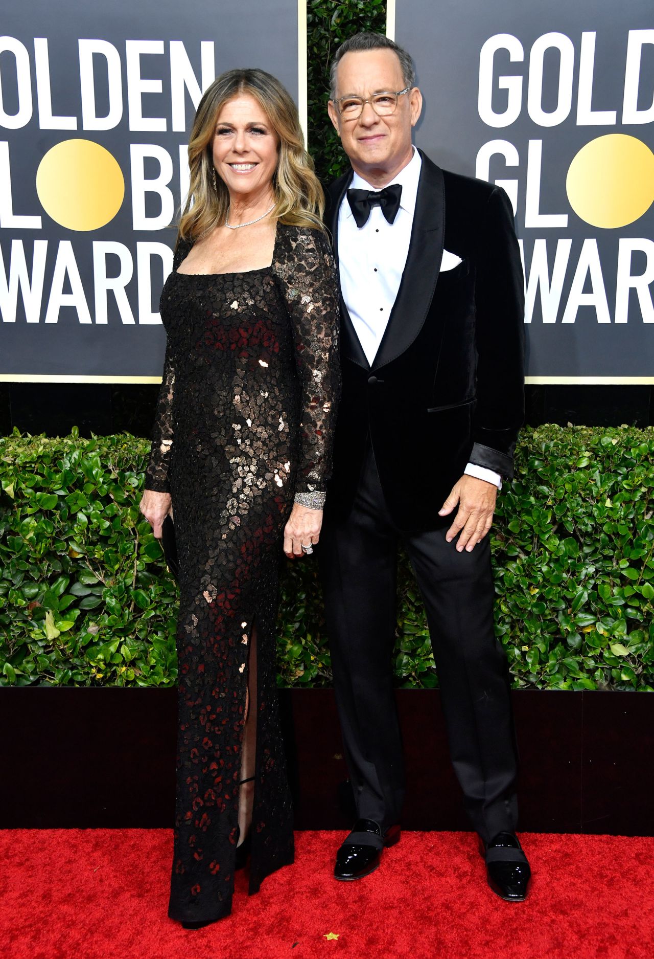 Rita Wilson and Tom Hanks. <a href="http://www.cnn.com/2020/01/03/entertainment/gallery/tom-hanks/index.html" target="_blank">Hanks</a> received the Cecil B. deMille Award at the show. The lifetime-achievement award recognizes those who have left a lasting impact on the film industry.