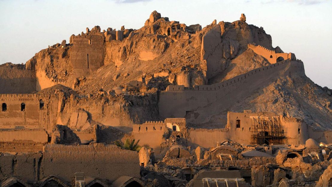 The mud-brick citadel of the ancient city of Bam, pictured in 2004. 