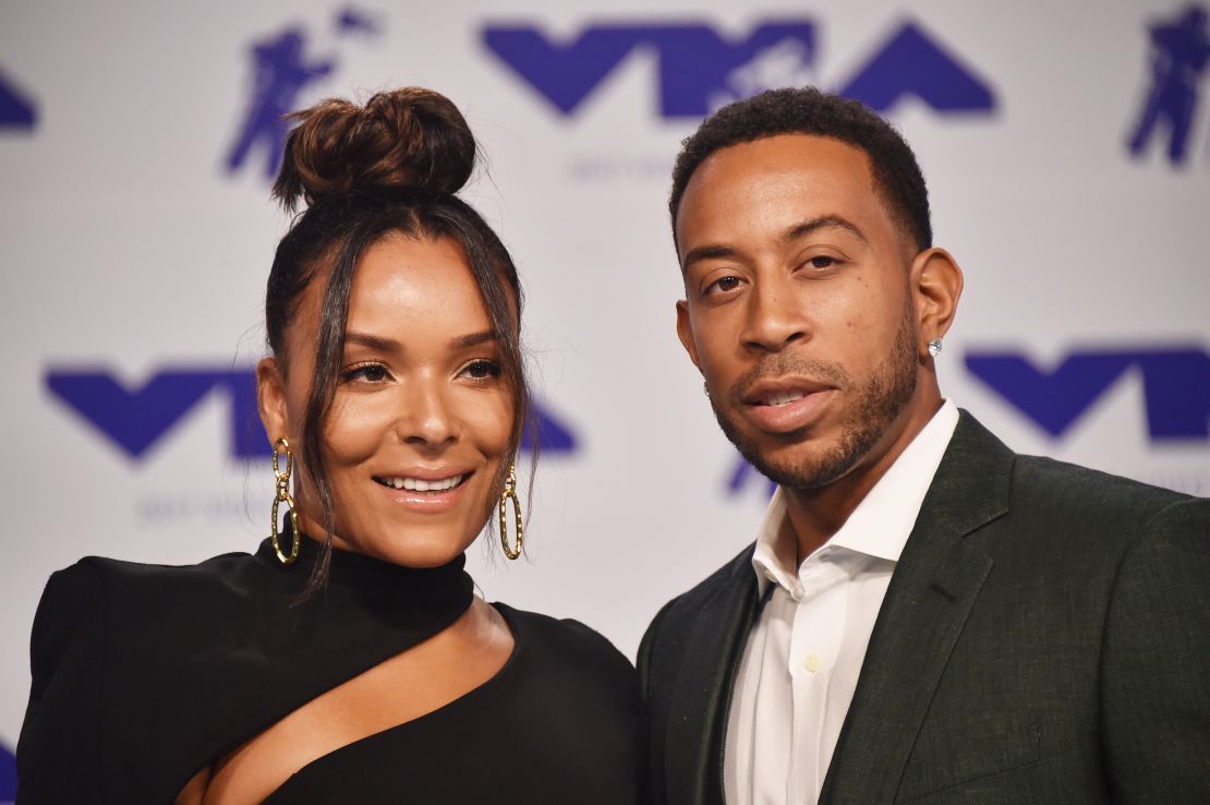 Eudoxie Mbouguiengue and Ludacris attend the 2017 MTV Video Music Awards