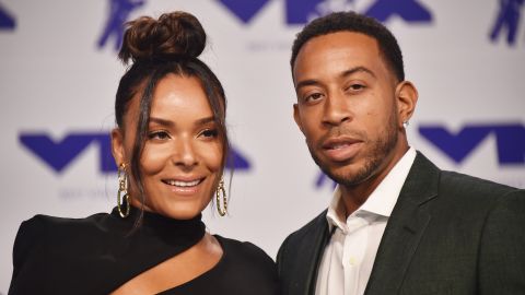 Eudoxie Mbouguiengue and Ludacris attend the 2017 MTV Video Music Awards
