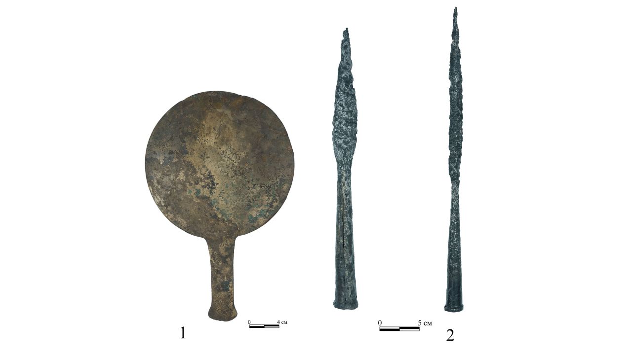 Some of the equipment buried with the women.