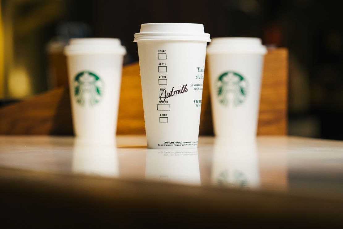 Starbucks is now serving oat milk lattes in about 1,300 locations. 