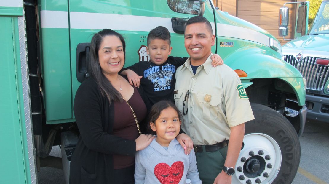 Hector Cerna is headed to Australia to fight bushfires.  His wife Cecilia says it's scary.