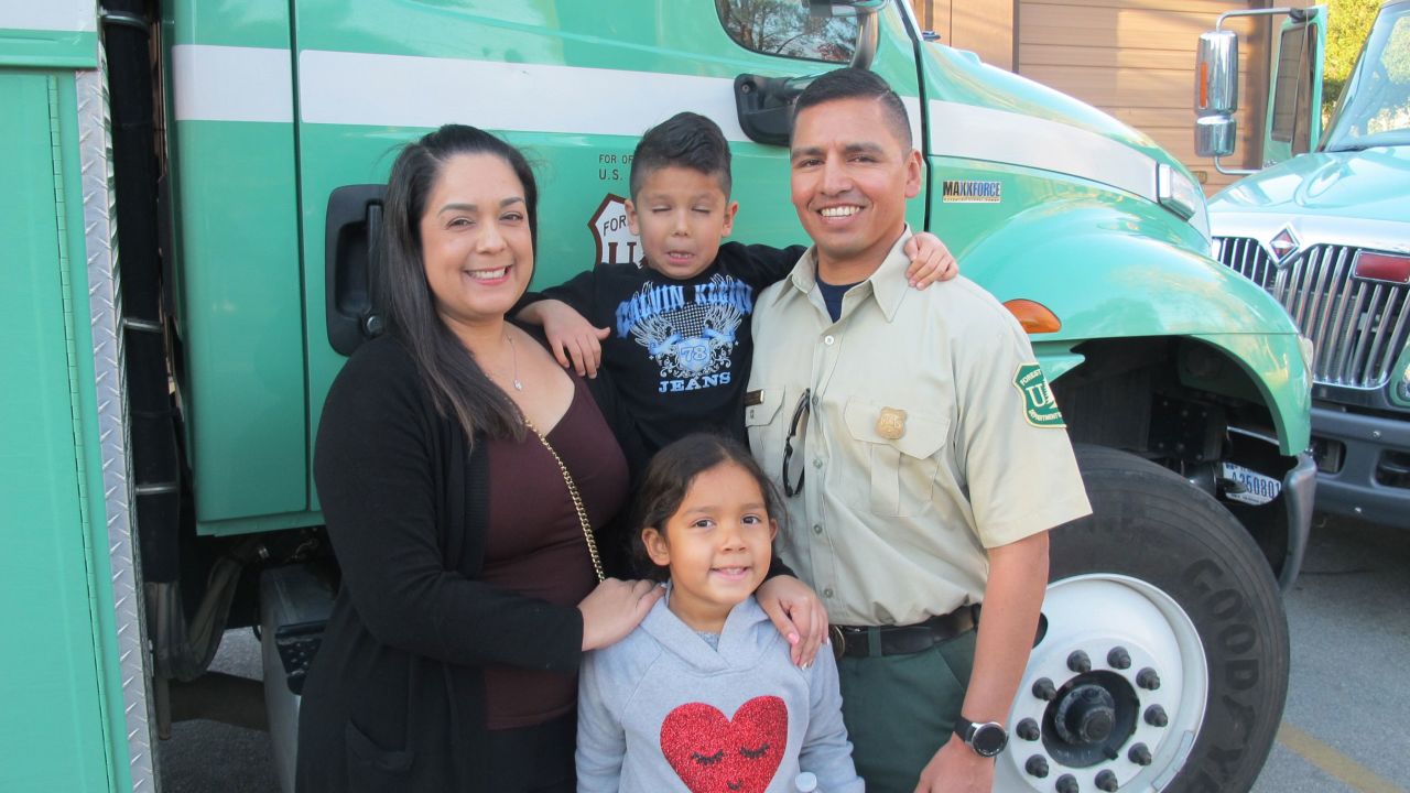 Hector Cerna is headed to Australia to fight bushfires. His wife Cecilia says it's scary.