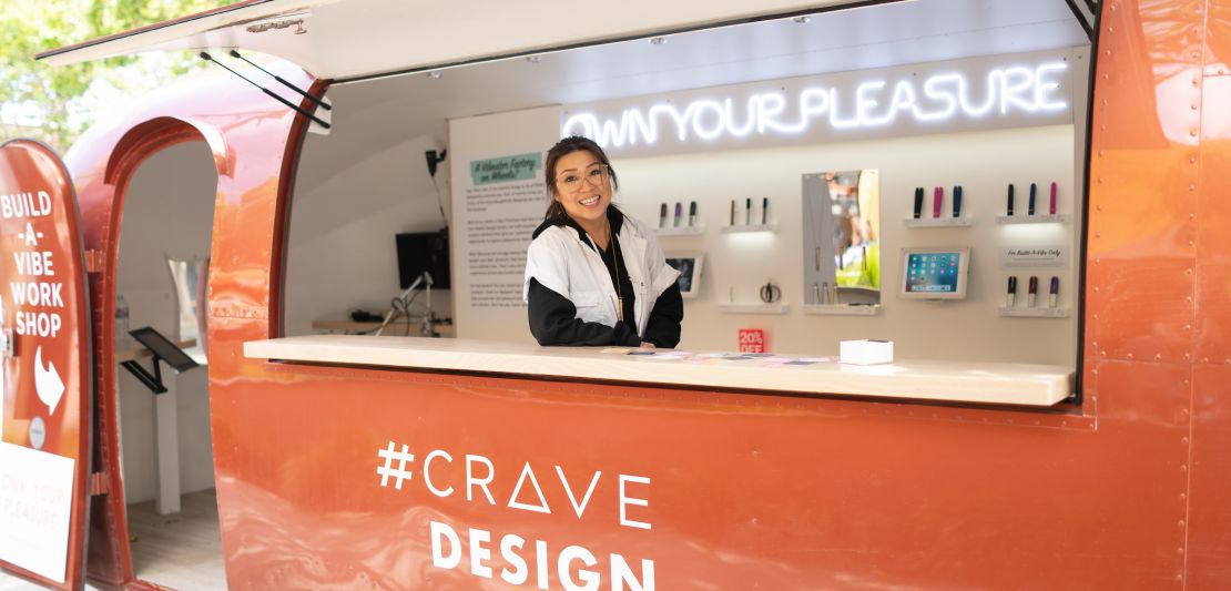 Crave co-founder and VP of Design Ti Chang at a 'pleasure factory workshop' the company had at an event in 2018.