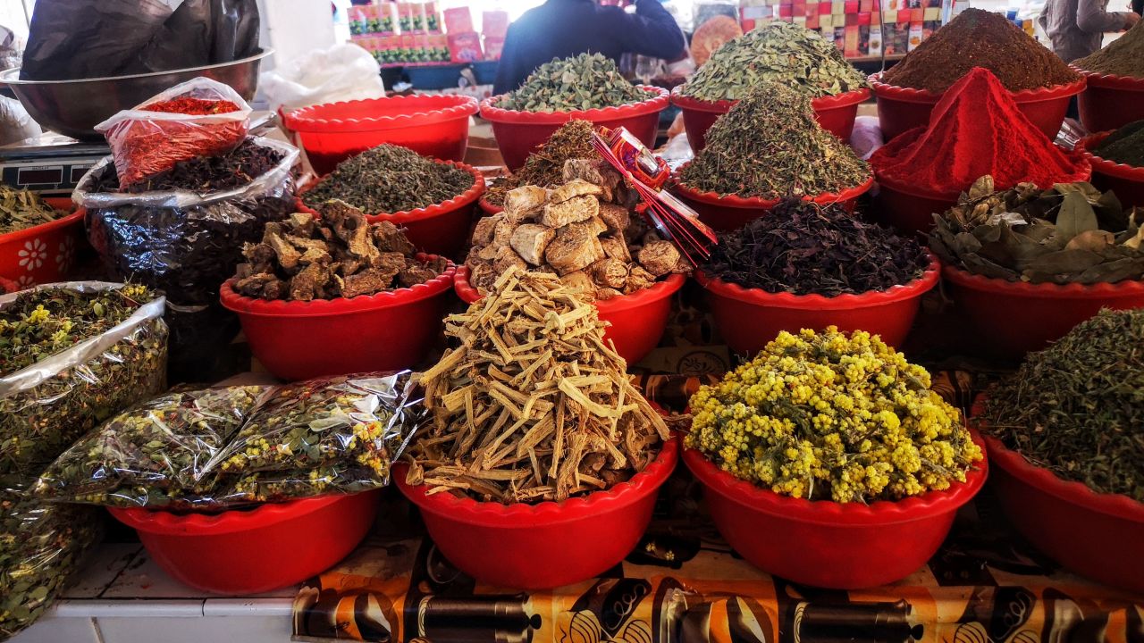 Many ingredients in plov, Uzbekistan's national dish, can be found in the markets.