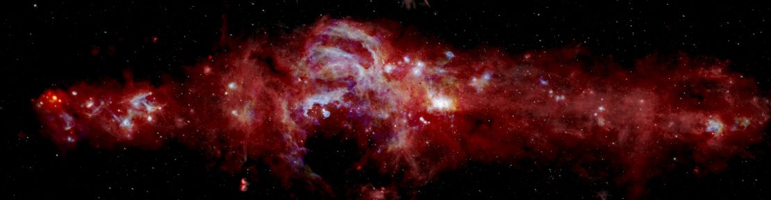 A new composite infrared image of the center of our Milky Way galaxy.