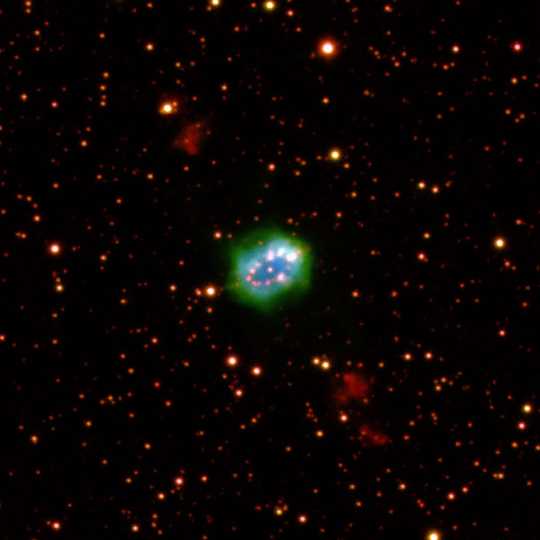 The small constellation Sagitta includes the Necklace Nebula.