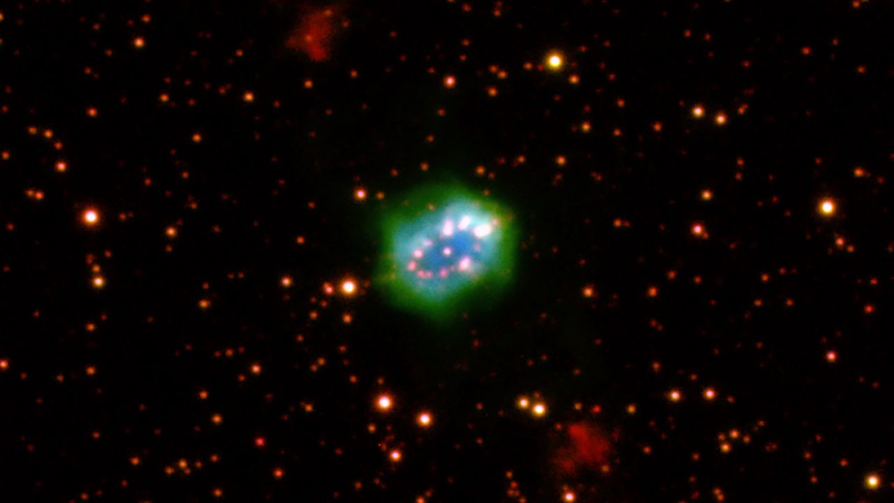 The small constellation Sagitta includes the Necklace Nebula.