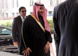 Saudi Deputy Minister of Defense Khalid bin Salman, arrives at the Department of State for a meeting with Secretary of State Mike Pompeo on January 06, 2020 in Washington, DC.  