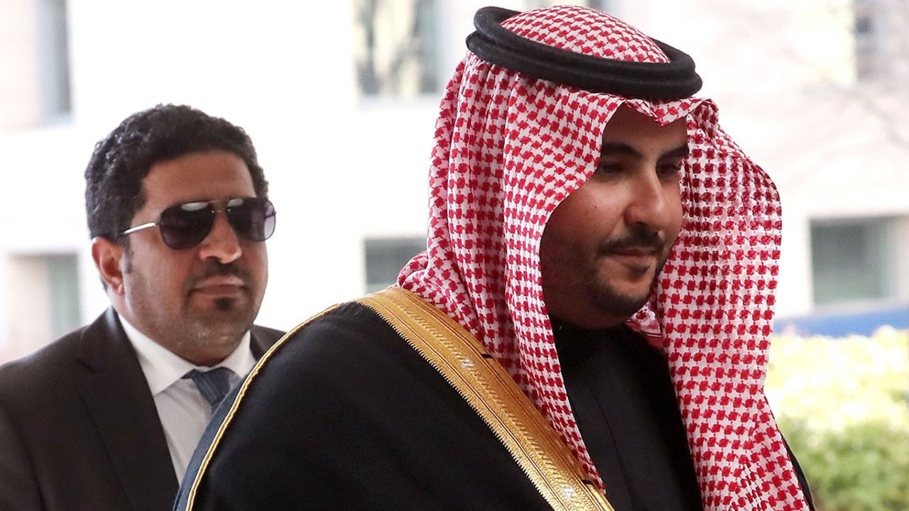 Saudi Deputy Minister of Defense Khalid bin Salman, arrives at the Department of State for a meeting with Secretary of State Mike Pompeo on January 06, 2020 in Washington, DC.