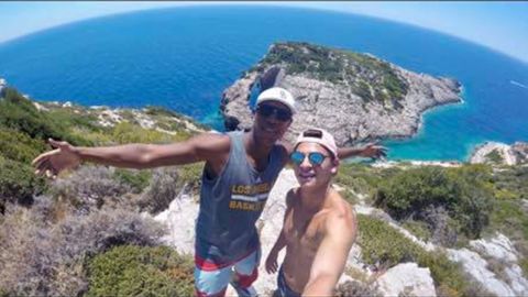 Bakari Henderson and Daniel Brown in Zakynthos island, in July 2017