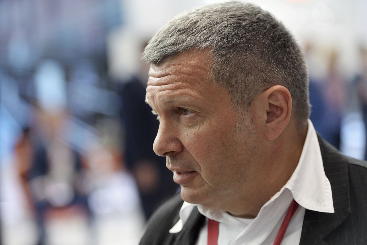 TV presenter Vladimir Soloviev at XXV St. Petersburg International Economic Forum (SPIEF) 2022 on June 17 in St. Petersburg, Russia.