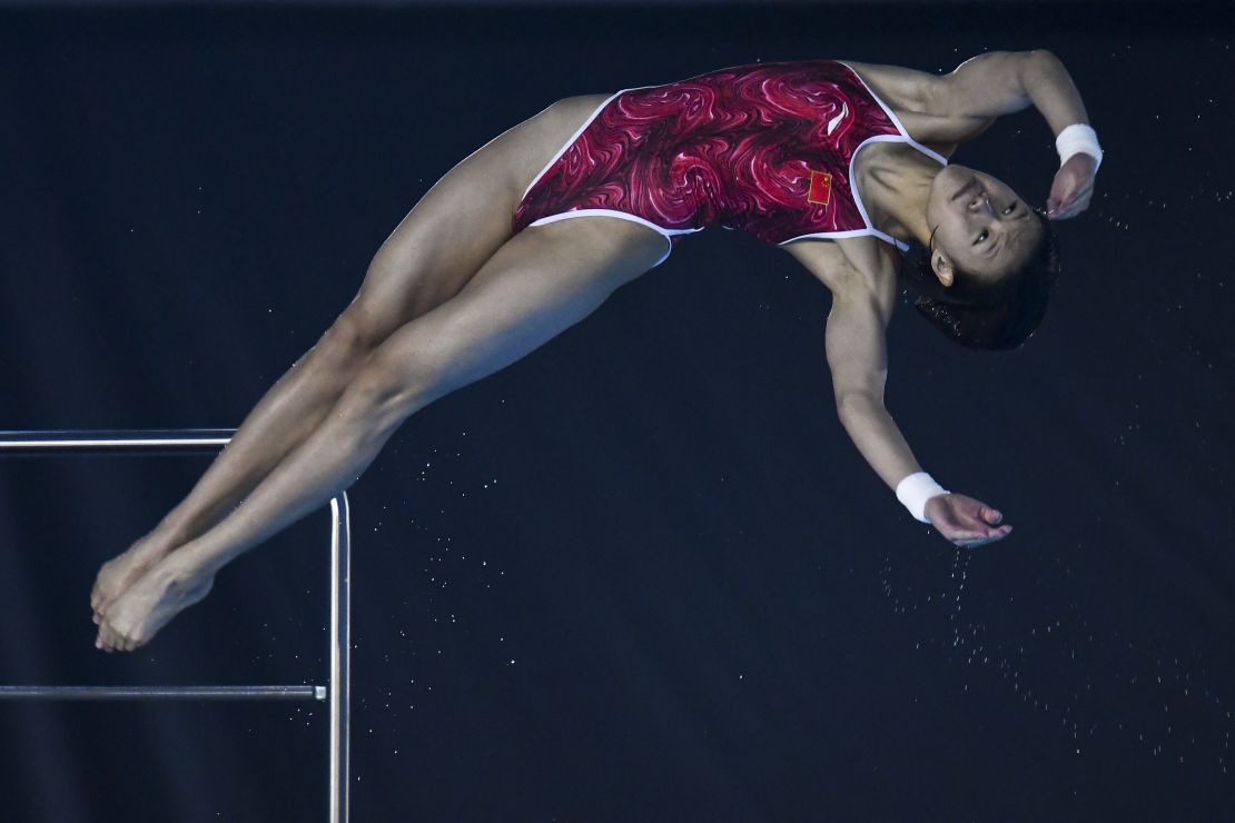 Lin Shan won gold in the 10m platform at the 2018 Youth Olympics.
