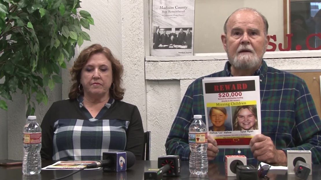 Kay and Larry Woodcock are offering a $20,000 reward for information leading to the recovery of their grandson, Joshua "JJ" Vallow, and his sister, Tylee Ryan, who police reported missing in Idaho.