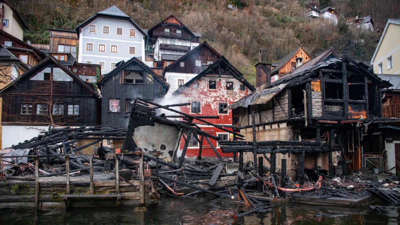 Parts of Hallstatt suffered fire damage in November 2019.
