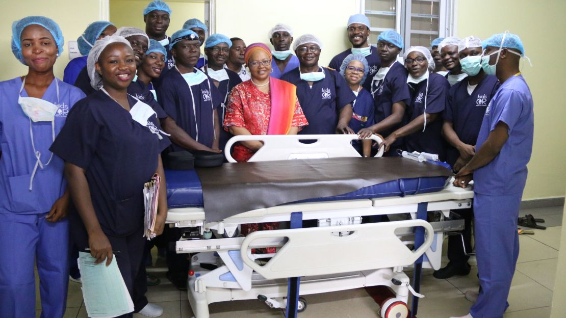 Some members of the team that performed the surgery