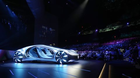 The Mercedes-Benz Vision AVTR displays technology that could, theoretically, allow the driver to communicate with the car through touch.