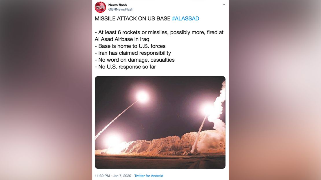 Misinformation about Iran’s missile attack on bases housing US troops
