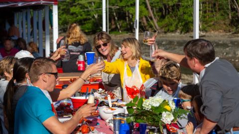 Brown and her family wrapped up a trip to Maine with a picnic at Chauncey Creek Lobster Pier.