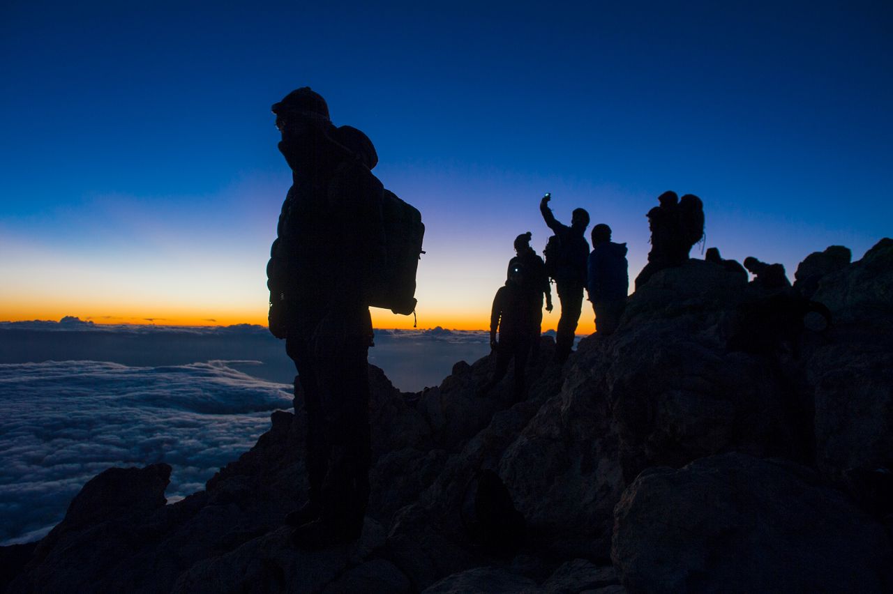 Stargazers regularly have nighttime viewing parties in Teide National Park.