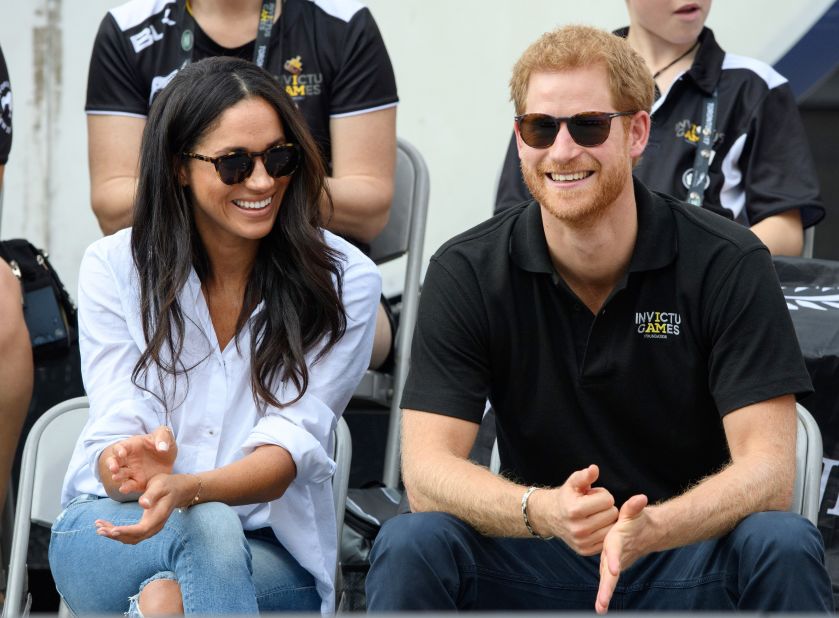 Meghan and Harry made their first public appearance as a couple at the Invictus Games in Toronto in September 2017.