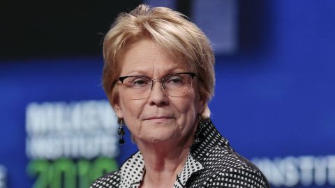 Vicki Hollub, president and CEO of Occidental Petroleum, went toe-to-toe with an oil company five times larger than hers, and she won. (Kyle Grillot/Bloomberg/Getty Images)