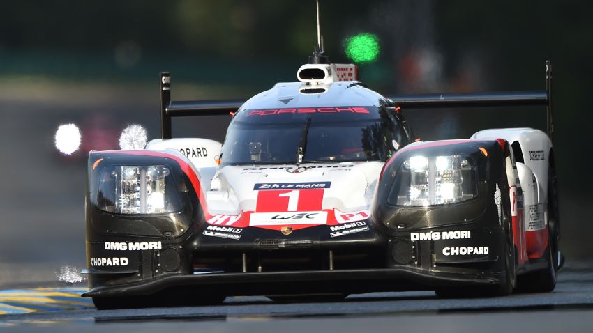 England's pilot Nick Tandy drives his Porsche 919 Hybrid N°1 during the second qualifying practice session of the Le Mans 24 hours endurance race, on June 15, 2017 in Le Mans northwestern France. 
Sixty cars with 180 drivers will participate on June 17 and 18 June at the 85rd "Le Mans 24-hours" endurance race. 
 / AFP PHOTO / JEAN-FRANCOIS MONIER        (Photo credit should read JEAN-FRANCOIS MONIER/AFP via Getty Images)