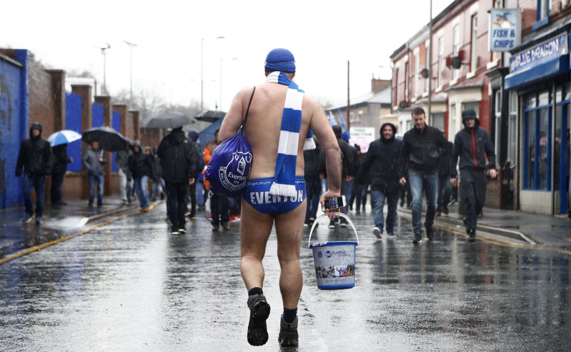 Cullen has been wearing his Speedo's and shaking his bucket at Everton matches to raise money for charity for years now.