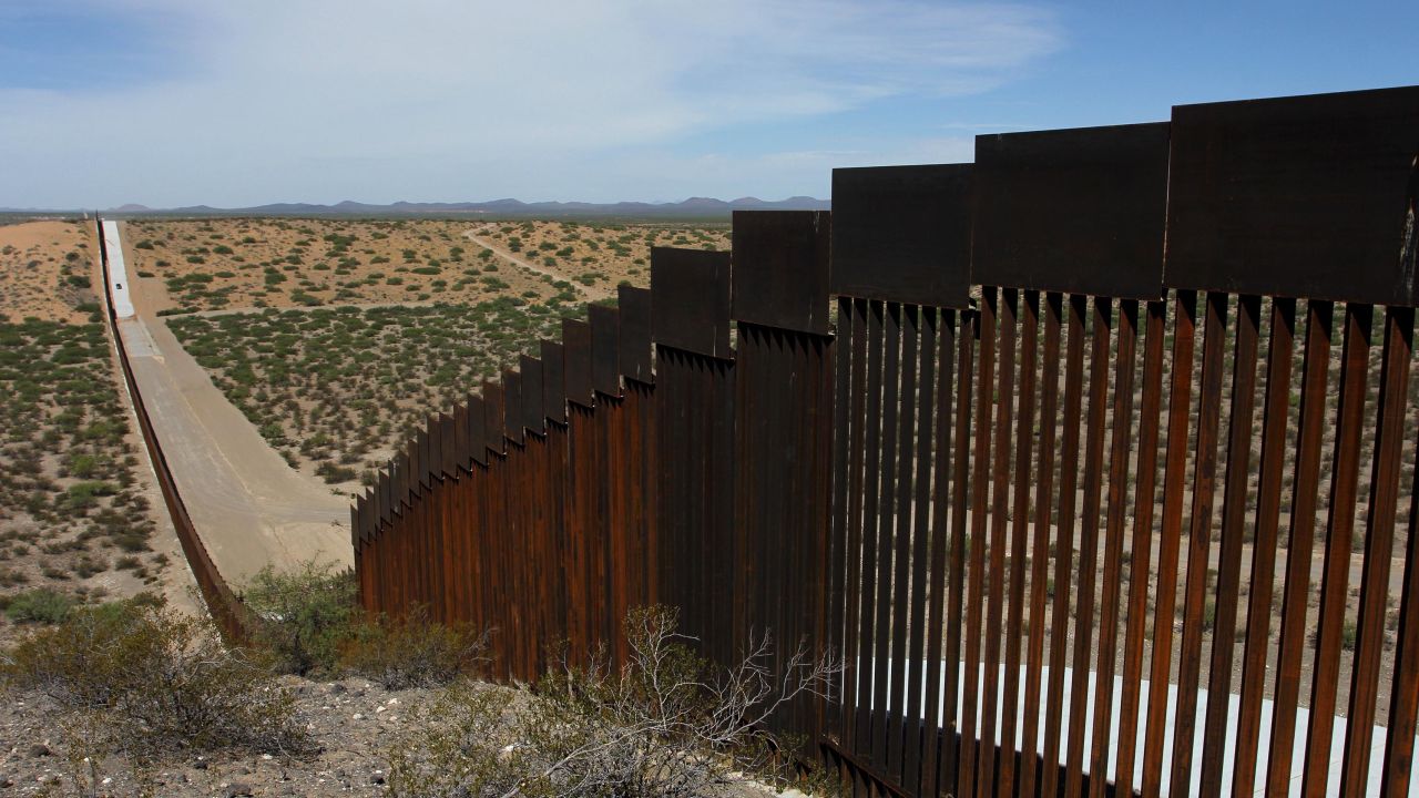 This picture taken on August 28, 2019 shows a portion of the wall on the US-Mexico border seen from Chihuahua State in Mexico. 