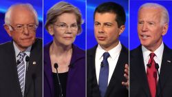 Sanders Warren Buttigieg Biden SPLIT