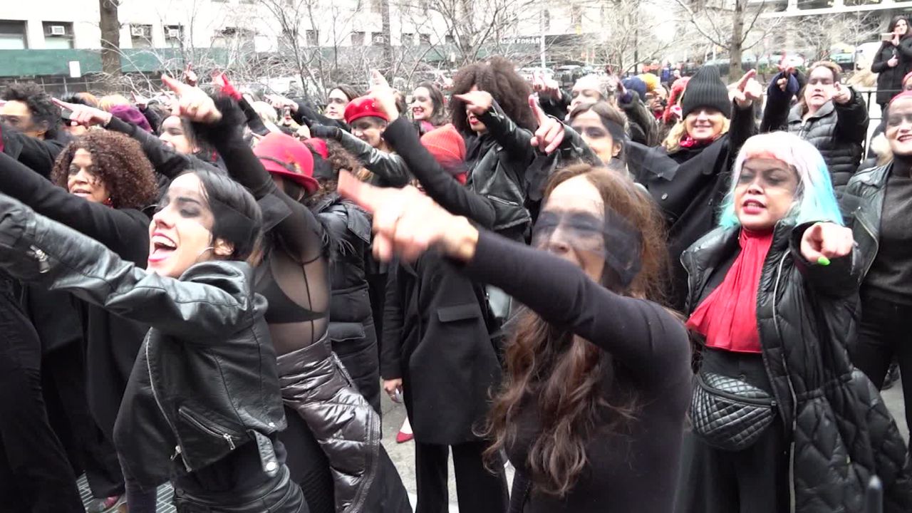 The New York protesters adapted a feminist chant first heard in Chile.