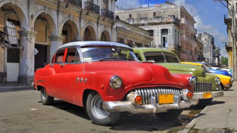 Classic American cars are everywhere in Havana.
