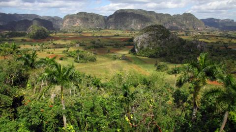 <strong>The Viñales Valley.</strong> Known as the garden of Cuba, the Viñales Valley <a href="https://whc.unesco.org/en/list/840/" target="_blank" target="_blank">was designated a UNESCO World Heritage Site</a> in 1999 for its natural beauty and use of traditional agricultural methods.