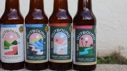 San Diego's High Style Brewing, a maker of THC-infused non-alcoholic beverages, rebranded this week as Outbound Brewing and launched a line of non-alcoholic, non-infused beers and hemp-infused, non-alcoholic beers. Photo courtesy of Outbound Brewing