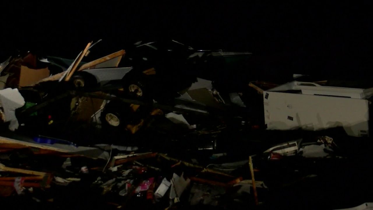 Homes destroyed by storms Friday in southwestern Missouri where a possible tornado was reported