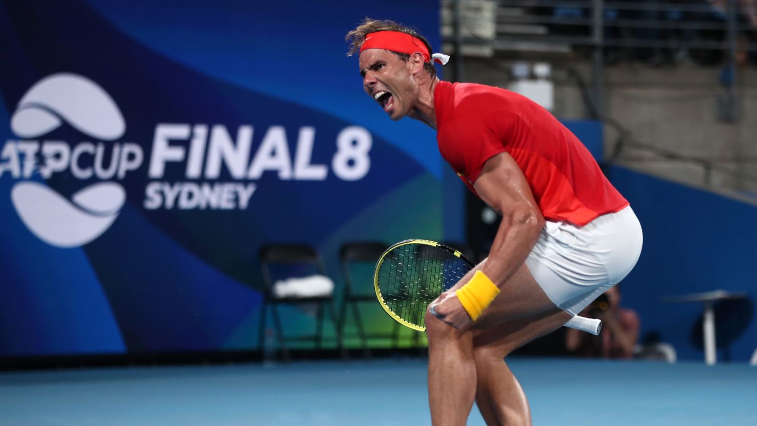 Rafael Nadal rallied to set up a 55th meeting with Novak Djokovic at the ATP Cup finals.