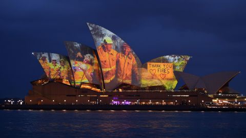 sydney opera house bushfires tribute