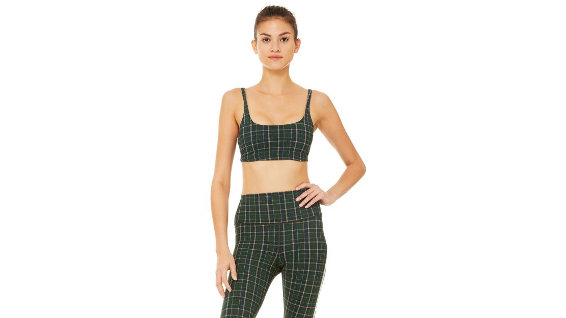 underscored activewear alo forest plaid