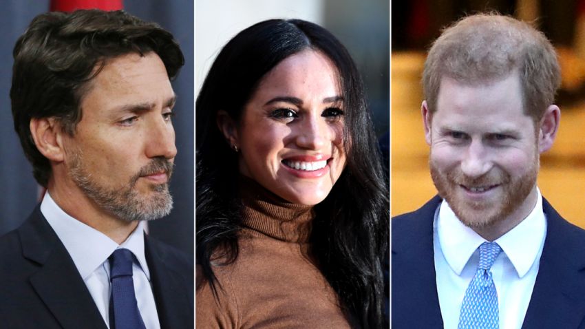 trudeau harry meghan SPLIT