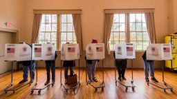 UNITED STATES - NOVEMBER 6: Voters fill out their ballots at the Old Stone School polling location in Hillsboro, Va., on Election Day, Nov. 6, 2018. (Photo By Bill Clark/CQ Roll Call)