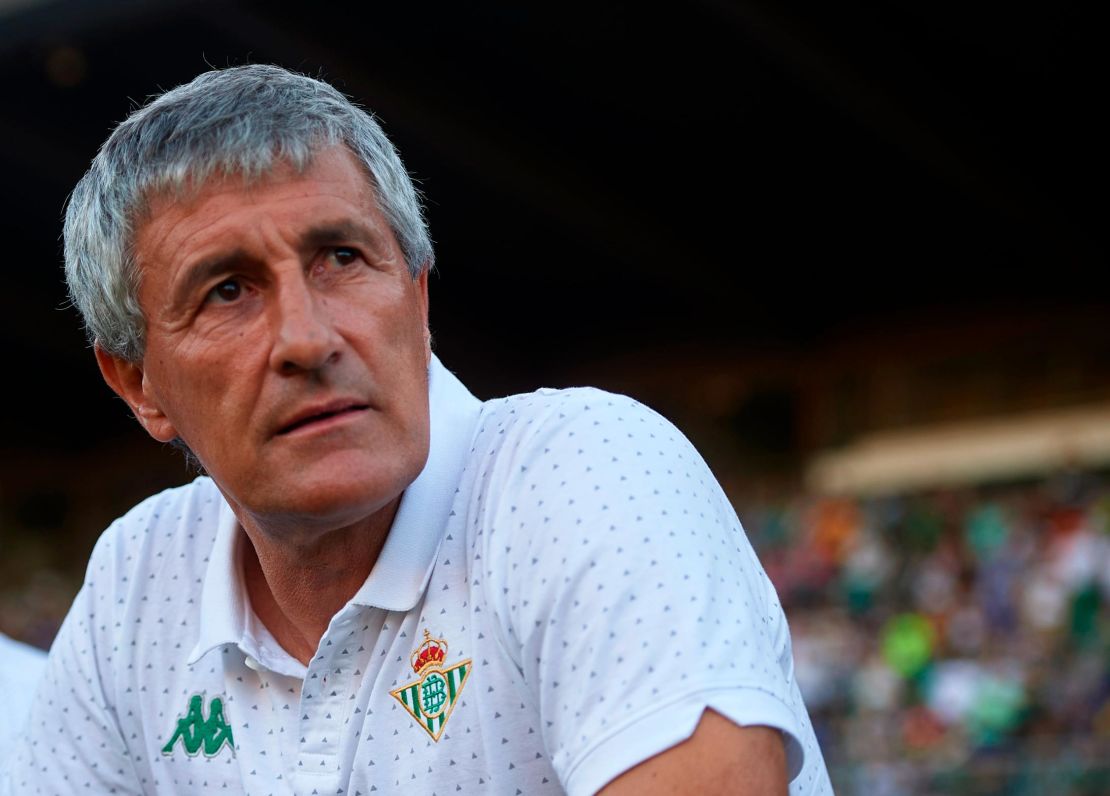 Quique Setien during his time in charge of Real Betis.