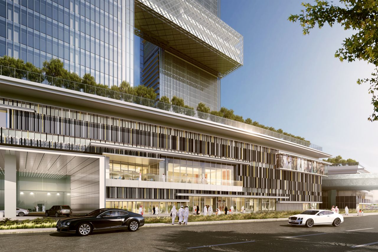 Ground level will play host to an extravagant mall.