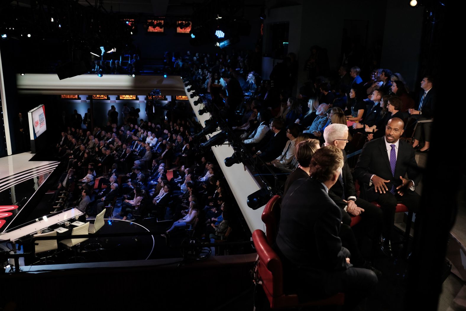 CNN broadcasts live before the event started.