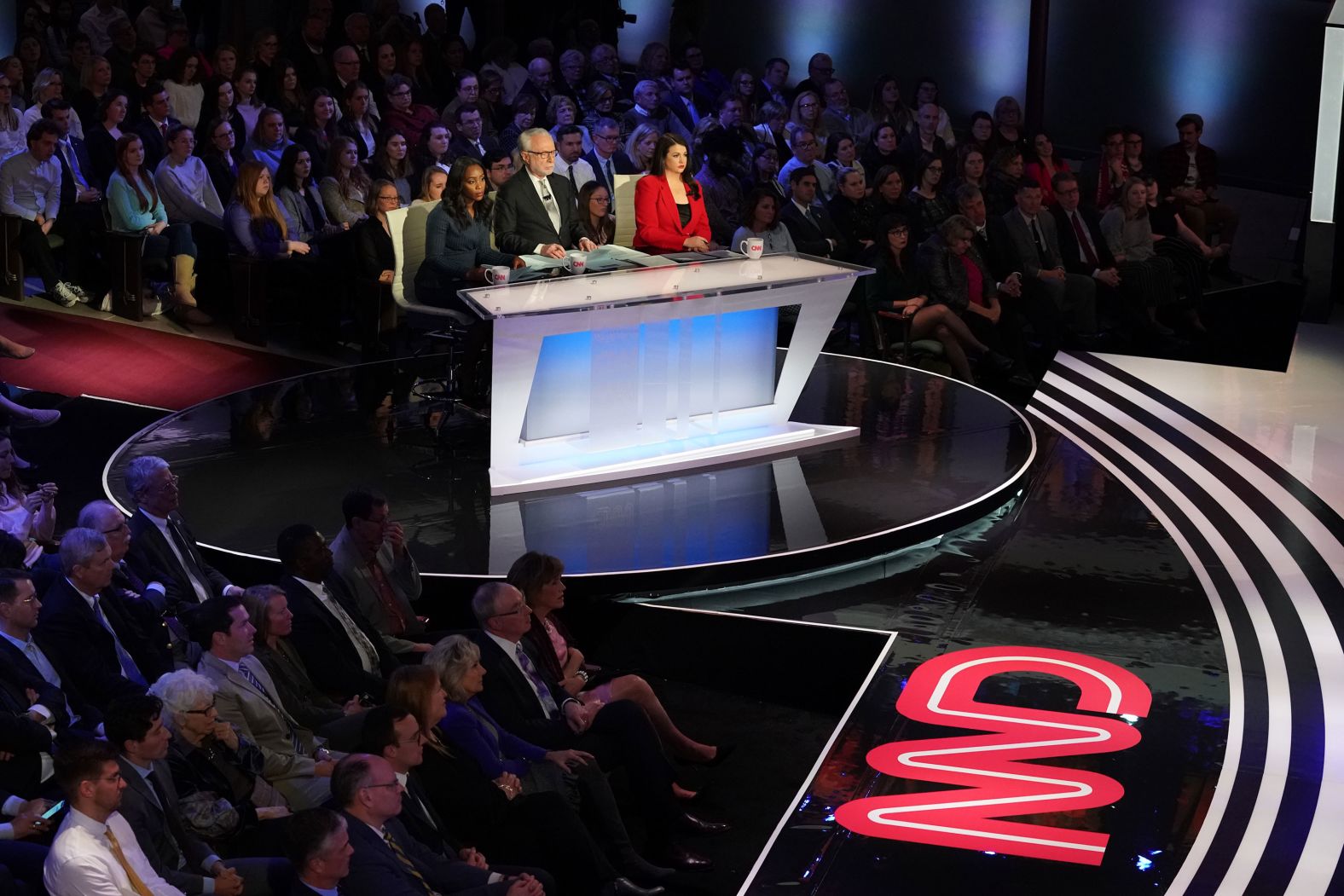 The moderators of Tuesday night's debate were CNN's Abby Phillip, CNN's Wolf Blitzer and The Des Moines Register's Brianne Pfannenstiel.
