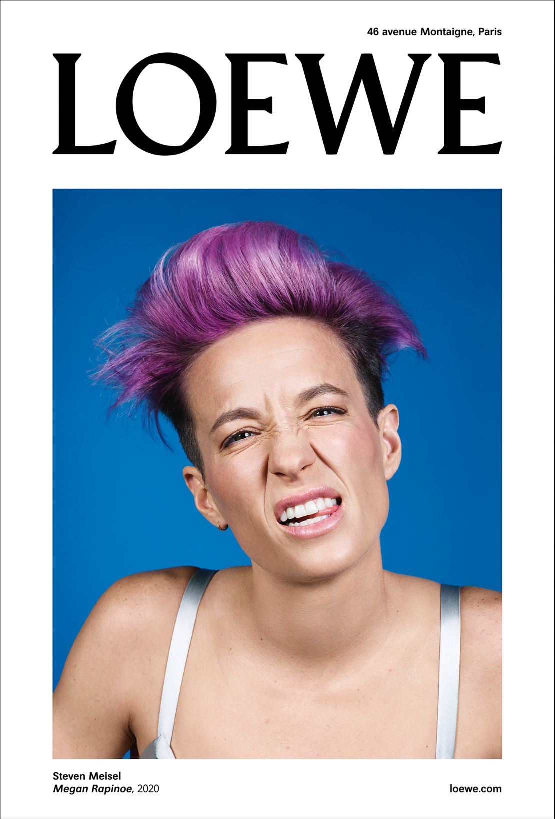 Megan Rapinoe poses for a new Loewe campaign.