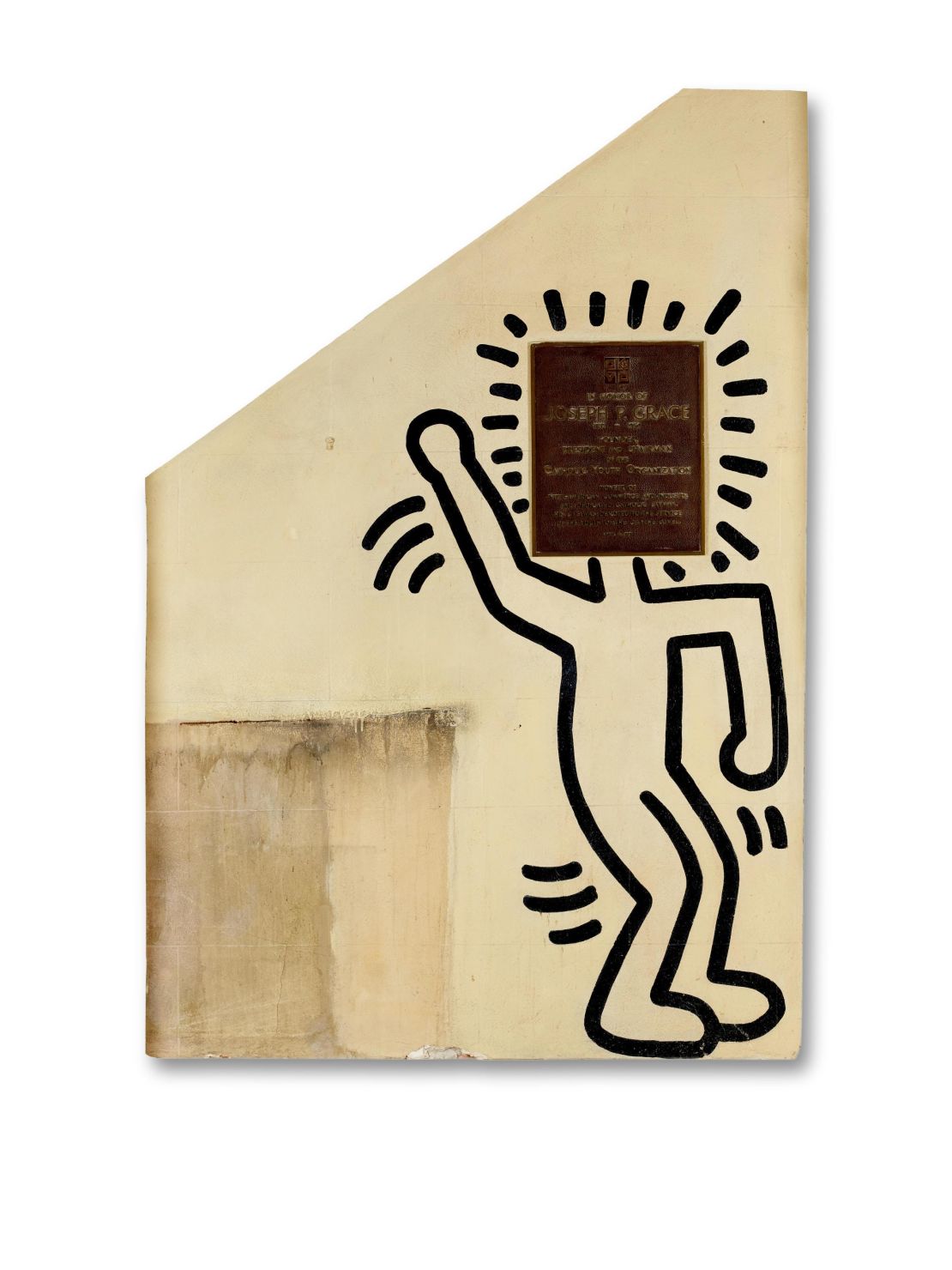 "Untitled (The Church of the Ascension Grace House Mural)" (ca. 1983--84) by Keith Haring.
