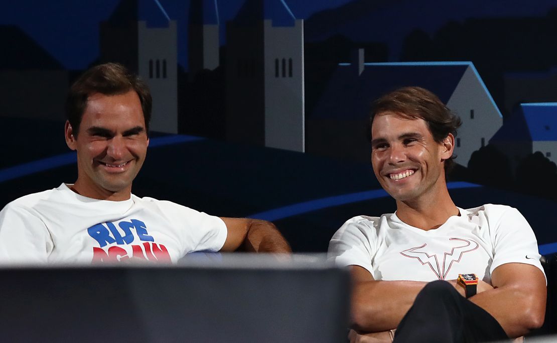Roger Federer (left) and Rafa Nadal have both pledged money to Australia's bushfire relief. 